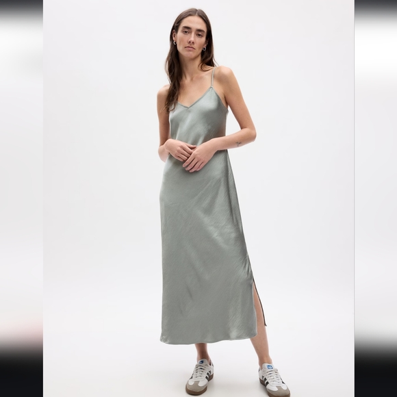 GAP.Satin slip dress. Tall S - Picture 1 of 2